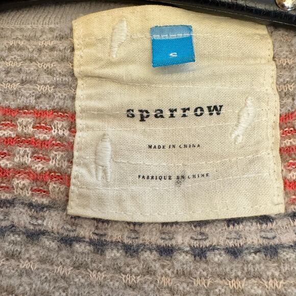 Sparrow Long Open Front Wool Blend Cardigan Sweater Small - Picture 5 of 11